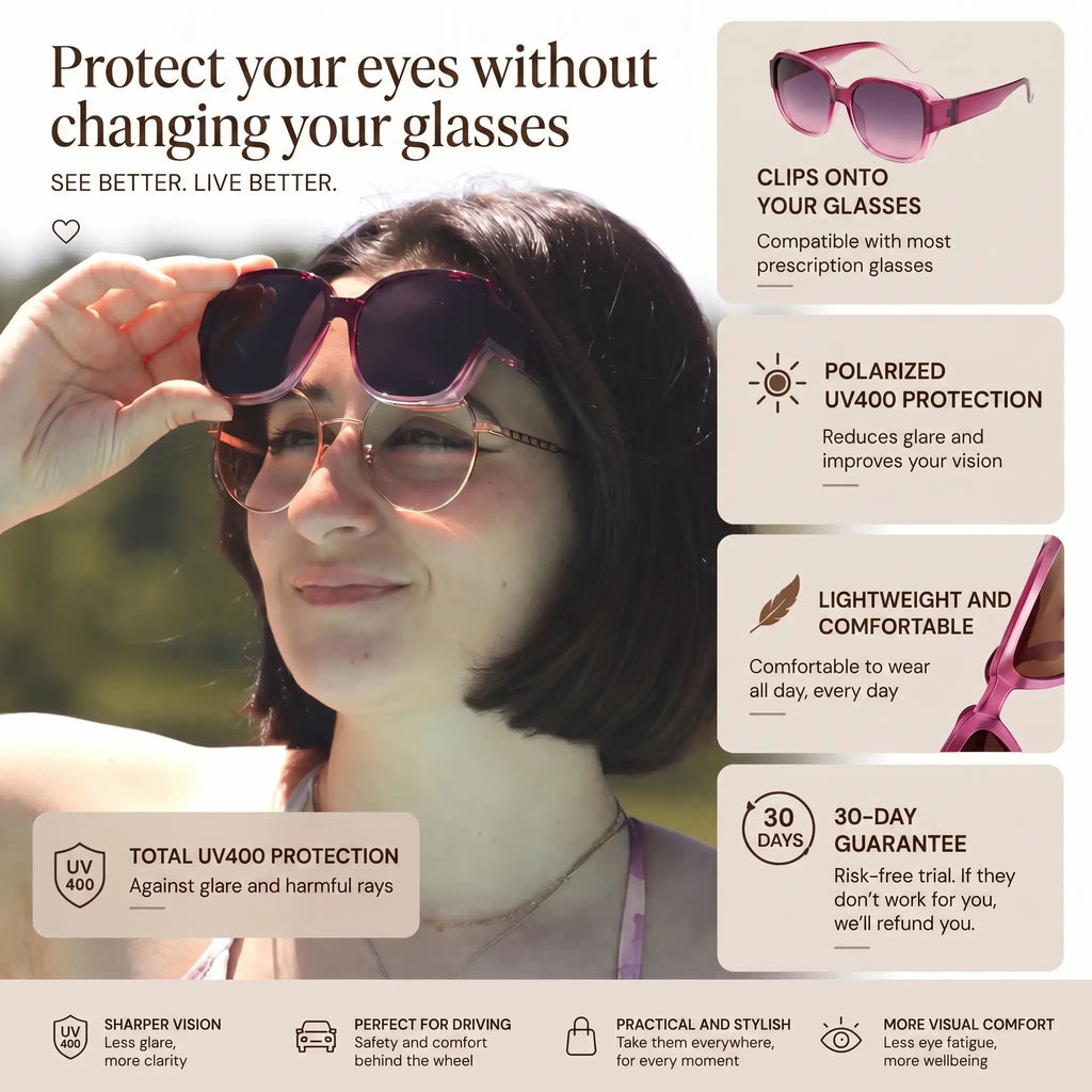 Polarized Clip-On Sunglasses